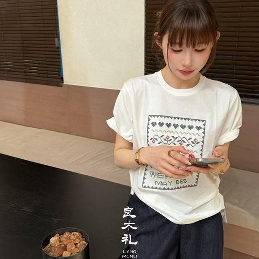 【预售7天】良木礼花朵短T（1052） 商品图0