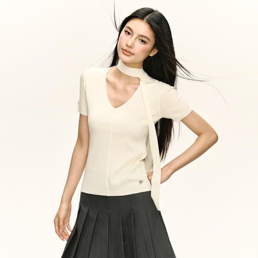 Ariseism 美式复古辣妹短袖T恤女2025夏季新款修身上衣 商品图1