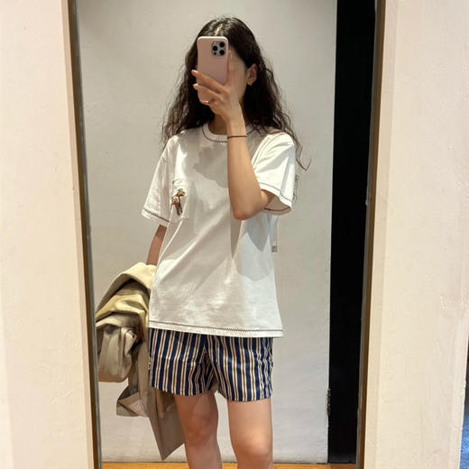 韩国小众品牌BODE小狗贴袋t恤04221 商品图0