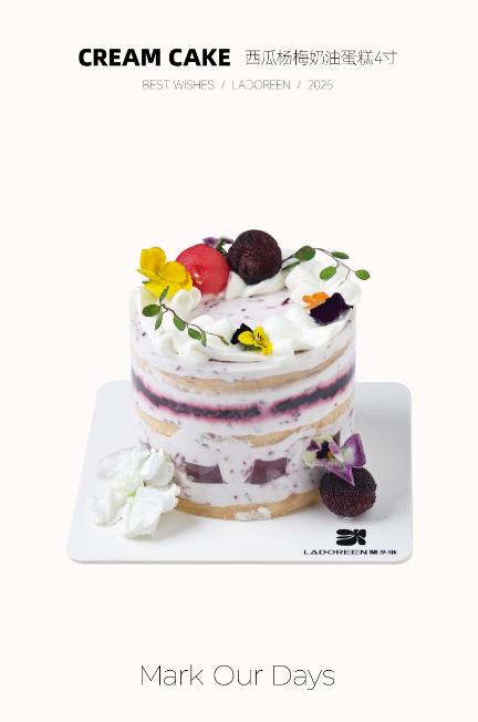 西瓜杨梅奶油蛋糕4寸 商品图0