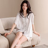 夏季冰雪丝短袖短裤睡衣套装 凉感丝滑可外穿家居服 商品缩略图0