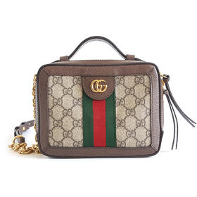 【95新】Gucci古驰Ophidia系列602576老花Ophidia相机包盒子包单肩斜挎包女士现售价：4700！260525NJM05