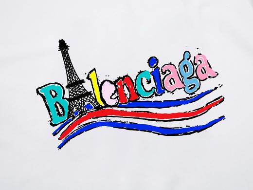 【特价】巴黎世家Balenciaga短袖潮牌字母男女夏季纯棉宽松百搭半袖休闲短袖情侣T恤上衣 商品图6