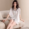 夏季冰雪丝短袖短裤睡衣套装 凉感丝滑可外穿家居服 商品缩略图7