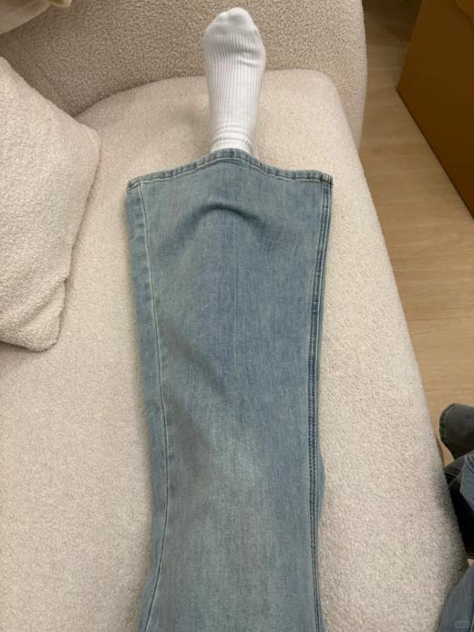 <曾小咸推荐>【腿精秘器】绑带微喇阔腿牛仔裤  商品图4