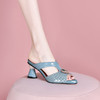 【预售5天】气质法式凉拖鞋女日常外穿夏季新款透气粗跟时尚水钻拼色鱼嘴凉鞋SY&211-s88 商品缩略图0