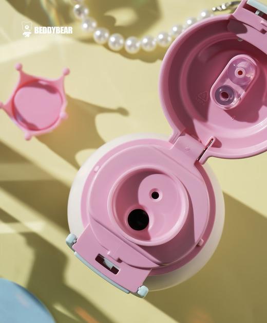 【品牌直发】【杯具熊开口笑双饮杯保温杯】双饮杯600ml 直饮+吸管杯 公主美人鱼儿童水壶可爱学生316不锈钢 商品图6