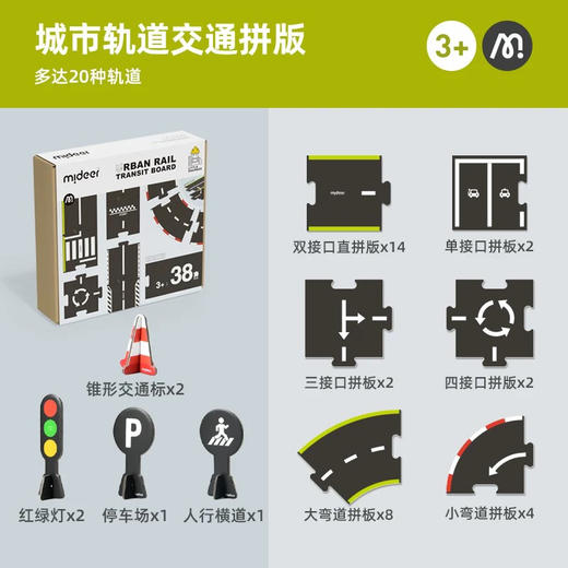 mideer弥鹿MD6176城市轨道交通拼板 商品图1