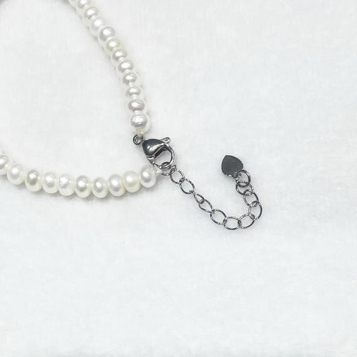 珍珠手链-白色【4.7-5.2mm】编号300021 商品图1