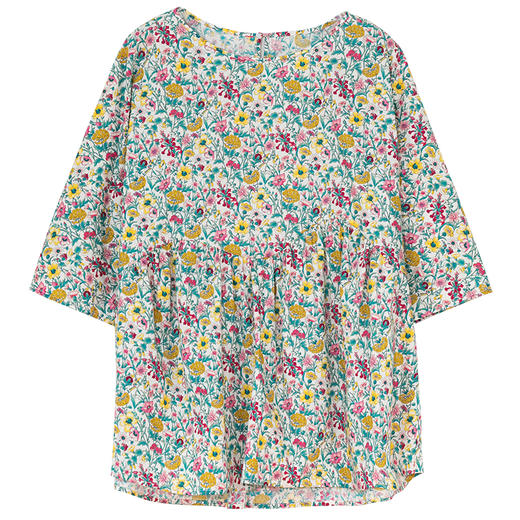 牧衣游原创 小碎花纯棉套头衫轻薄慵懒随性设计感文艺上衣 知云意 商品图4