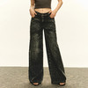 Ariseism 美式复古水洗牛仔裤女2025夏季新款修身休闲长裤子 商品缩略图0