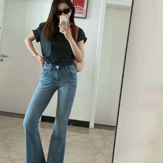 「K」洛诗琳44700进口面料微辣牛仔裤2025夏季高腰显瘦裤子2401 商品图0