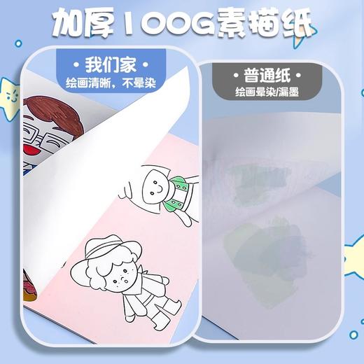 开学季福利！【激发创作兴趣】超大本8K2本装SENMU儿童涂色本图画本小学生马克笔涂色本趣味填色画本图色本幼儿园涂色纸填色涂鸦本涂鸦空白绘本册水画本 商品图2