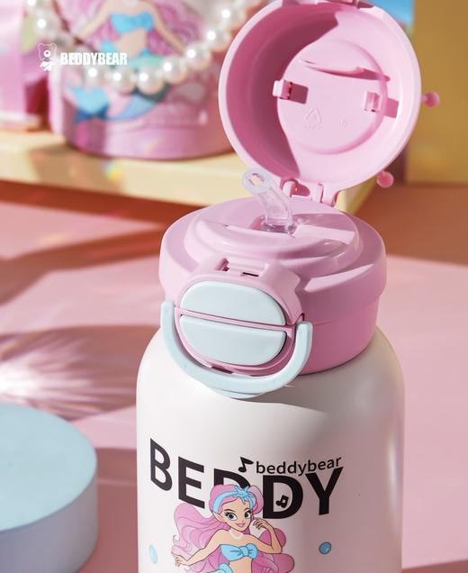 【品牌直发】【杯具熊开口笑双饮杯保温杯】双饮杯600ml 直饮+吸管杯 公主美人鱼儿童水壶可爱学生316不锈钢 商品图4