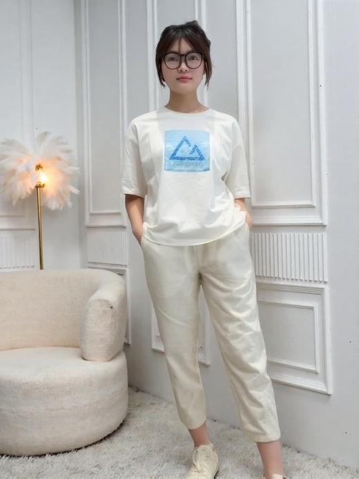 佐丹奴女装25年新款棉麻梭织休闲裤05425228 商品图9