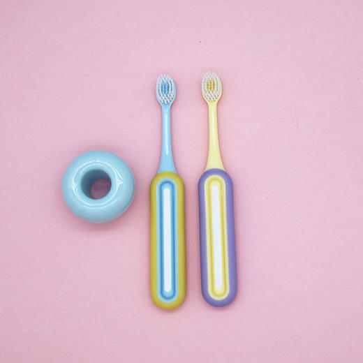 【温柔洁齿，呵护小萌牙！】牙刷软毛儿童硅胶手柄 质感小头细软护龈 儿童牙刷2支装-QQ 商品图2