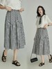 亚麻棉格纹半身裙 C21925112 商品缩略图0