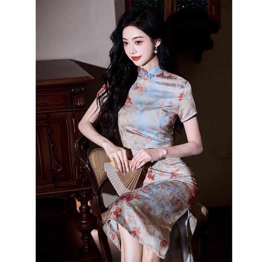 绝美新中式旗袍2025新款夏季高端大气显白纯欲风LSB3793 商品图0