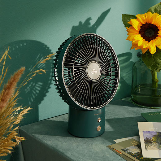 【无线便携 清凉随身】卡蛙 X台风桌面小风扇 升级海鸥风叶 直流循环 八档风速可调 风更大更远更静 出风细腻 久吹不头痛 带充电功能 各种场景可使用 长效续航KW-MF600 商品图0