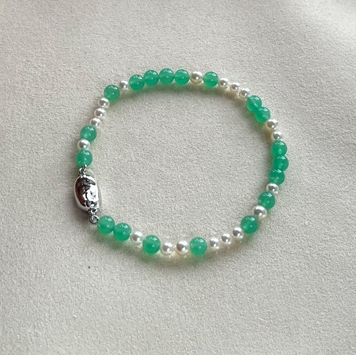 BY EVITA系列 AKOYA珍珠和玉髓  手链