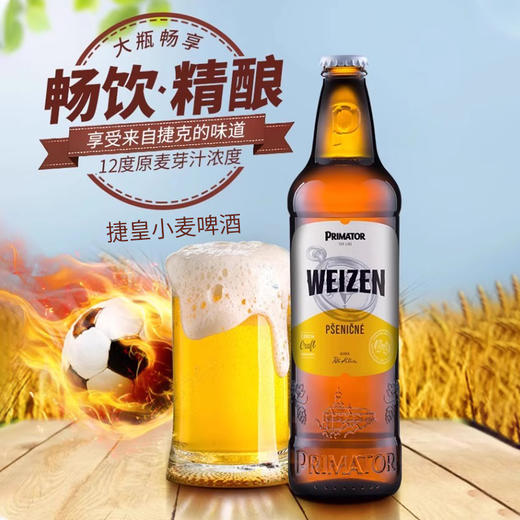 捷克进口捷皇小麦啤酒500ml（保质期到26年3月） 商品图3