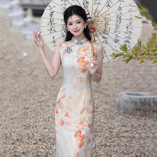 无袖年轻款国风新中式改良旗袍修身日常夏季 SC20787 商品图2