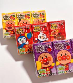 日本明治面包超人果汁饮料125ml*3瓶（三种口味）