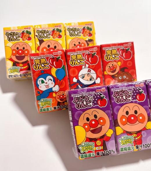 日本明治面包超人果汁饮料125ml*3瓶（三种口味） 商品图0