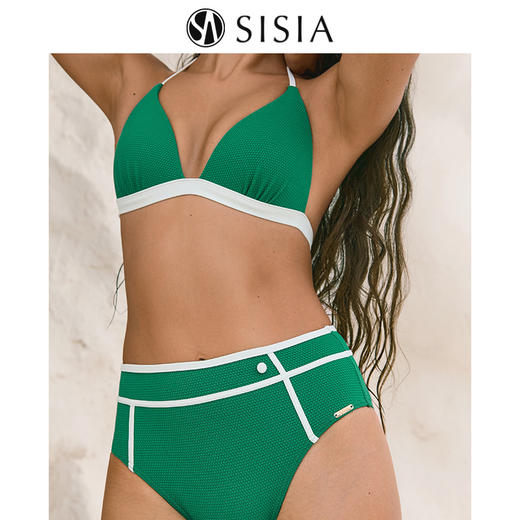 sisia2025新款比基尼泳衣女分体性感纯色温泉度假沙滩泳装SWB24-07B SWB24-07C 商品图0