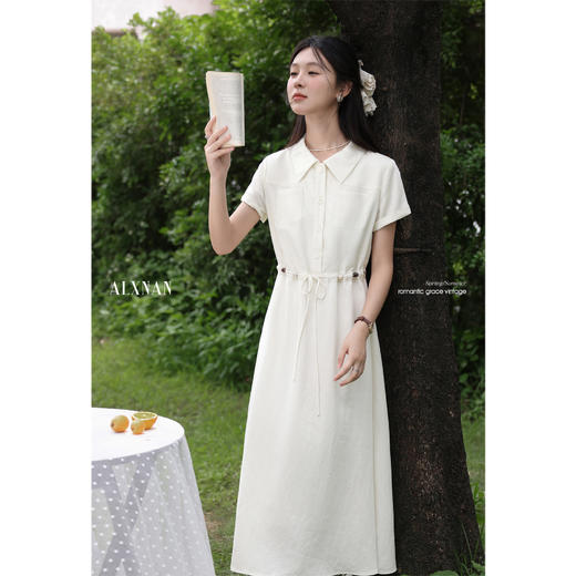 鹿向南「风起时分」夏季气质女连衣裙通勤减龄小众收腰显瘦长裙子 商品图1
