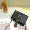 YSL Kate 黑银 鳄鱼压纹 牛皮 mini 流苏 商品缩略图0