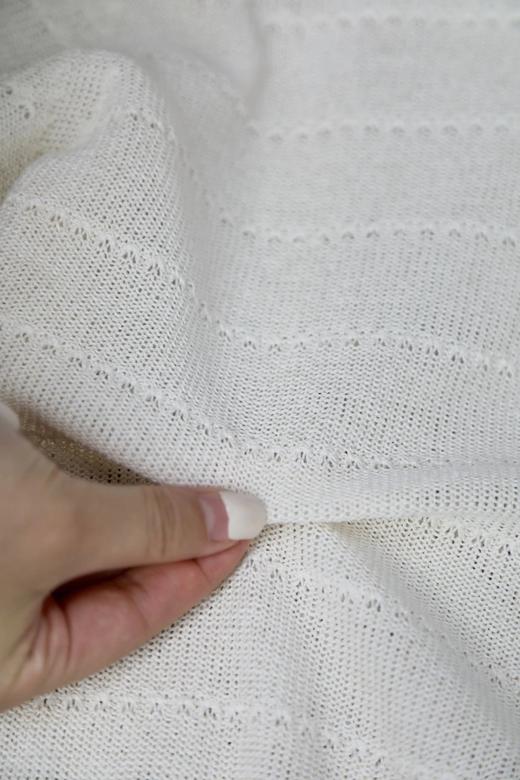 LPIUTY品牌直发！罗马夏日季风白~和纸纱镂空针织短袖 B017575 商品图5