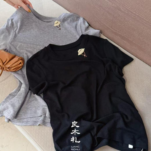 【部分现货】良木礼莱赛尔绣花T（2123） 商品图2