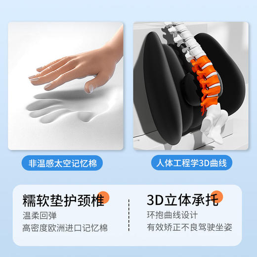 【送爸爸一个实用的礼物】汽车电动按摩腰靠背垫司机开车护腰神器货车座椅腰托腰枕车用腰垫。ry 商品图1