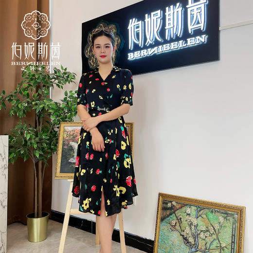 【伯妮斯茵】2S6322--连衣裙--杜比尼的花园--《燃烧的灵魂--梵高》 商品图0