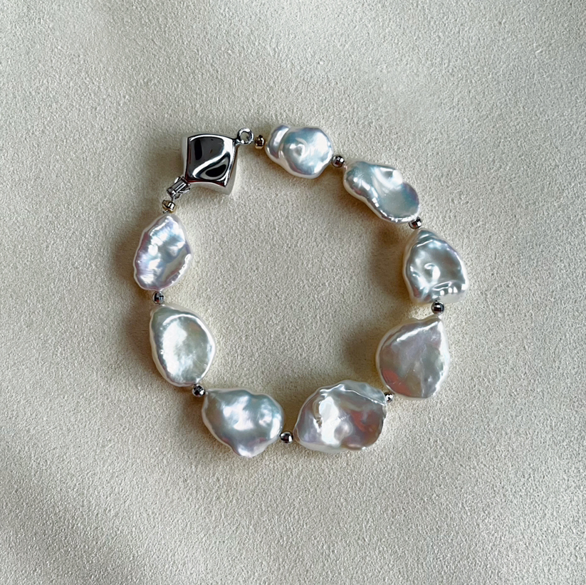 ONLY系列 14K镶淡水KESHI珍珠 手链