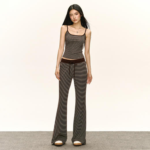Ariseism  美式复古细条纹吊带长裤两件套女夏季新款 商品图1