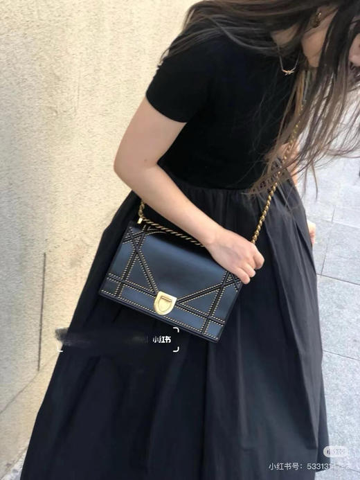 Dior 中号 盾牌包 黑色 斜挎包 商品图2
