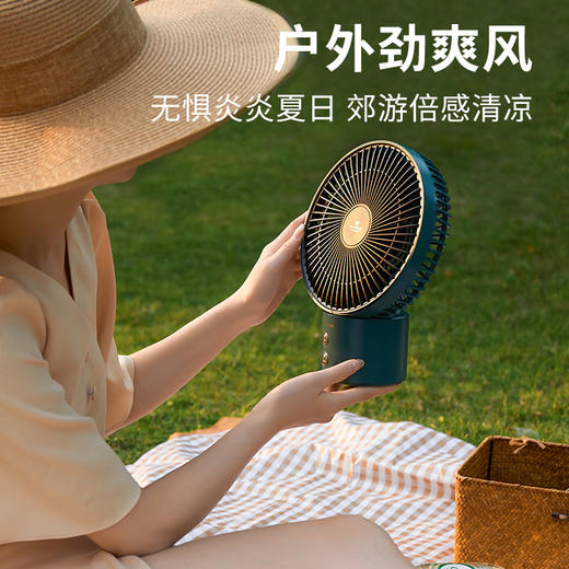 【无线便携 清凉随身】卡蛙 X台风桌面小风扇 升级海鸥风叶 直流循环 八档风速可调 风更大更远更静 出风细腻 久吹不头痛 带充电功能 各种场景可使用 长效续航KW-MF600 商品图4