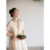 牧衣游原创100支精细纯棉打条连衣裙轻薄复古新中式改良旗袍 三夏 商品缩略图3