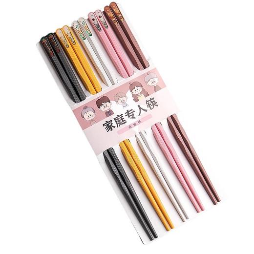 【速抢！拍5发10！国风餐桌新宠🔥】耐高温防霉防滑，合金筷子让每一餐都雅致又安心✨家庭必备套装，装轻松分餐！新款合金筷子 家用筷子 家庭套装可爱耐高温防霉防滑分餐国风雅致餐具 商品图4