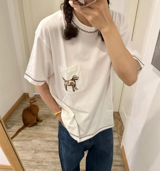 韩国小众品牌BODE小狗贴袋t恤04221 商品图10