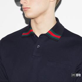 G家 撞色衣领 短袖POLO衫 Z-15407