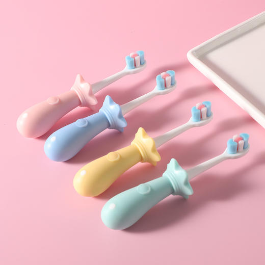 【独立包装！四支装！】牙刷软毛儿童万毛牙刷 糖果色花瓣分束 柔软刷毛儿童专用万毛牙刷-QQ 商品图3