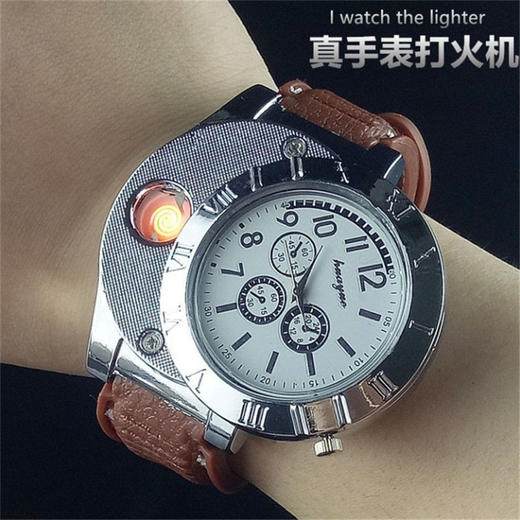 【父亲节好物！能看时间又能点烟的手表】新款手表打火机个性创意多功能打火机生日礼物火机潮。ry 商品图6