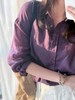 治愈贵妇紫老钱风棉麻衬衫防晒衫 商品缩略图8