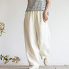 牧衣游原创 汉麻净色休闲裤轻薄清凉宽松简约百搭直筒长裤 入松林 商品缩略图0