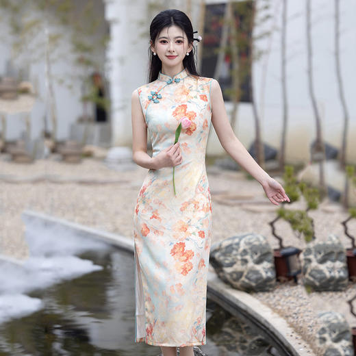 无袖年轻款国风新中式改良旗袍修身日常夏季 SC20787 商品图4
