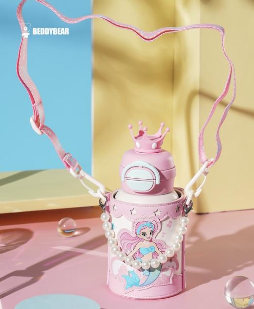 【品牌直发】【杯具熊开口笑双饮杯保温杯】双饮杯600ml 直饮+吸管杯 公主美人鱼儿童水壶可爱学生316不锈钢 商品图5