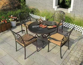 回型烤台+4椅/A496-100-